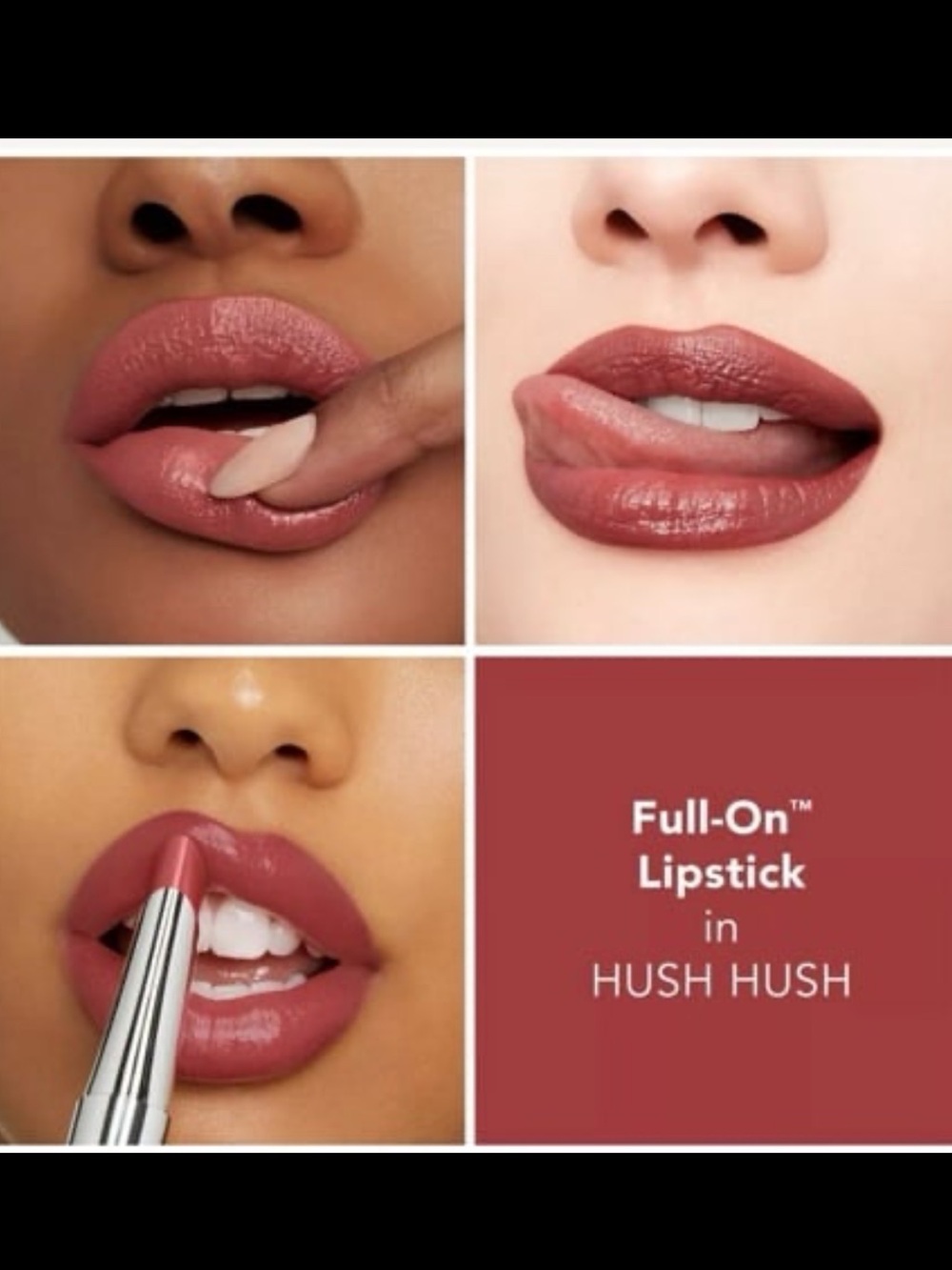 Buxom Full On Satin Plumping Lipstick in Hush Hush BNIB